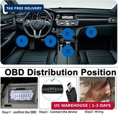 OBD Power Cable for Dash Camera, OBD2 to Mini USB Power Adapter Hardwire Charger