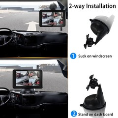 Solar Magnetic Wireless Backup Camera 1080P Monitor TouchScreen Car Truck Camper