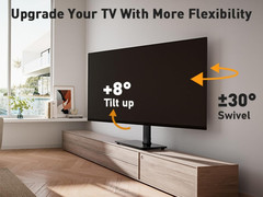 Universal Swivel TV Stand Base for 32–70 Inch Tvs, Height Adjustable Table Top T
