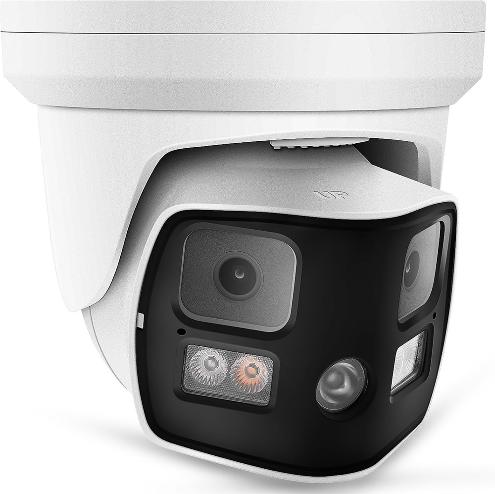 4K 8MP Dual Lens POE IP Camera 180° Panoramic Color Night Vision Metal Housing
