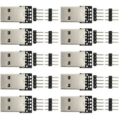10 PCS USB 2.0 Type A Male To DIP Breakout Board Adapter 4 Pin 2.54mm Pitch
