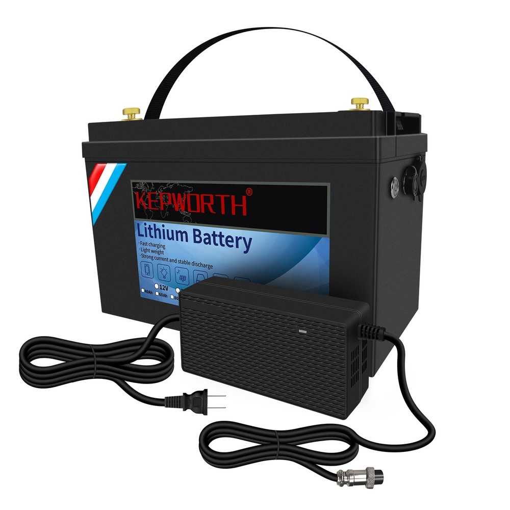 24V 60Ah LiFePO4 KEPWORTH Lithium BMS Battery for RV Boat Trolling Motor Marine