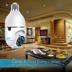 1/2/4x E27 5G Smart Bulb Camera 1080P HD Video Two-way Audio Remote App Control