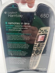 Logitech Harmony 650 Universal Remote Control Color Screen Silver NEW SEALED