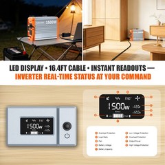 3000W Power Inverter Pure Sine Wave 12V DC to AC 110V 120V Home RV Off Grid US