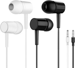 Dual Pack In-Ear Earphones 3.5mm Noise Isolating Headphones