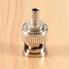 BNC 50 Ohm Crimp Connectors 10 Pack Male Plug Fit RG58 RG58A/U Cable Ferrule