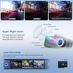 4K Mini Dash Cam Front，Front Dash Camera for Cars，WiFi Car Camera with Voice …