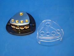 1 IN 4 OUT POWER DISTRIBUTION BLOCK 1/0 GAUGE 4 AWG HEAVY DUTY 12-VOLT US SELLER