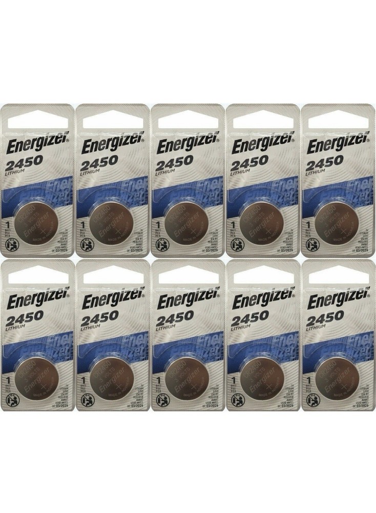 12 Pcs Energizer CR2450 ECR2450 CR 2450 3V Lithium Coin Cell Button Battery