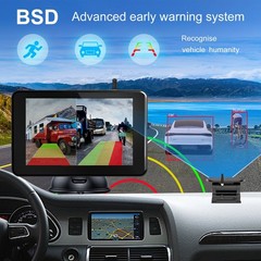 Solar Magnetic Wireless Backup Camera 1080P Monitor TouchScreen Car Truck Camper