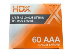 60-HDX AAA BATTERIES ALKALINE 03/2035 BRAND NEW