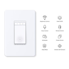 Tp-Link Smart Dimmer Switch, Single Pole, Neutral Wire Required, 2.4Ghz Wi-Fi L