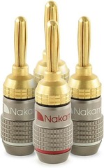FanLock 24k Gold Plated Banana Plugs – 10-18 AWG, Quick Connect for Hi-Fi Audio