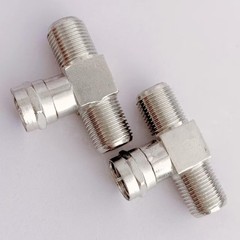 2-Pack Coaxial Cable Splitter, 3-Way F Type RG6 Male to 2 Female Cable Splitt…