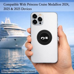 [5 Pack] Princess Cruise Medallion Holders for Black, White, Blue, Red, Pink