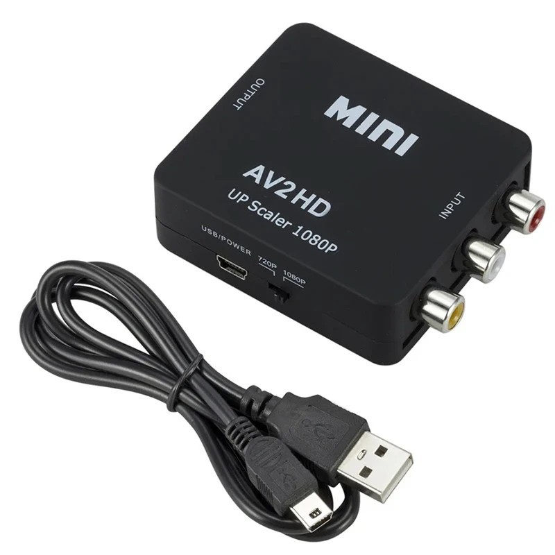 RCA to HDMI Converter Adapter AV 1080P For TV Audio Video Composite CVBS AV2HDMI