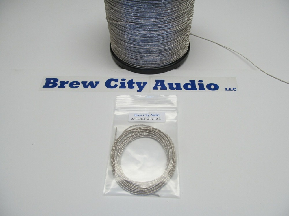 10 ft 1000w Braided Tinsel Lead Wire .044″ Dia. speaker repair