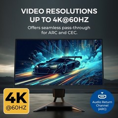 OREI 300ft Fiber Optic HDMI 2.0 Cable 4K 60Hz HDR High Speed (AOC-4K-300)