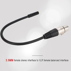 3.5MM Female to XLR Female Zinc Alloy 3.5MM Interface Audio Adapter Cable Patch