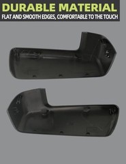 Top Half Mirror Cover Textured Black Compatible with Chevy Silverado 1500/ GMC