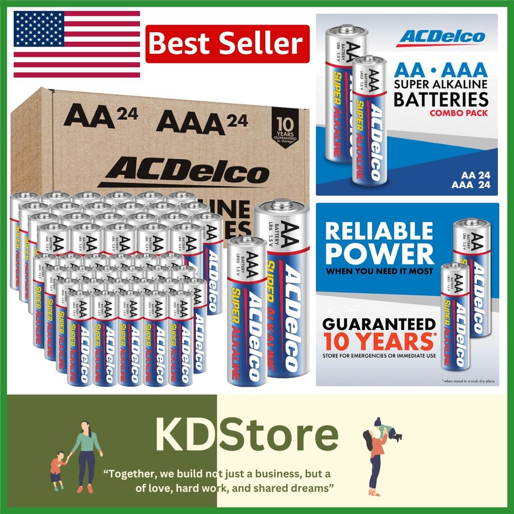 ACDelco 48-Count Super Alkaline Battery Combo Pack