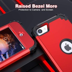 IDweel for iPod Touch 7th Generation Case with 2 Screen Protectors, Red
