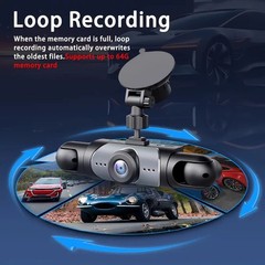 360° 4 Channel 1080P HD Car Dash Cam Front and Rear Inside Left Right + Camera