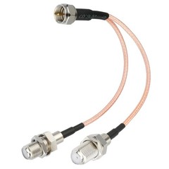 F-Type RG6 Splitter Coax Cable, 75Ohm 3 Way Splitter Combiner for TV Antenna,…