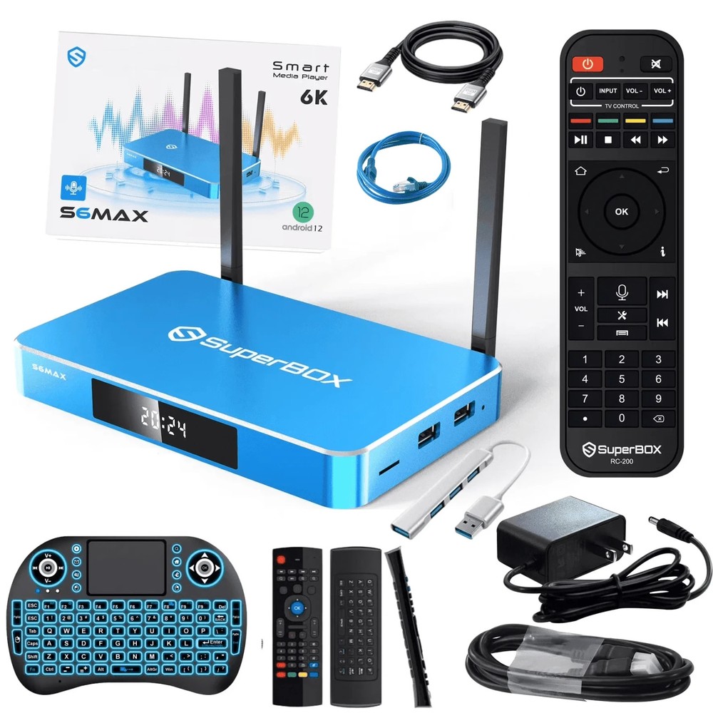 Smart Super Box S6max 6k Ultra HD with Voice Control & Same-Day Ship
