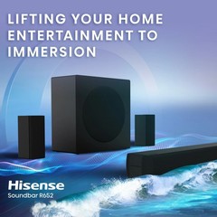 Hisense R652 5.1 Ch Soundbar with Subwoofer & Rear Surround Speakers 440W Dolby