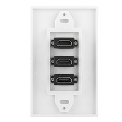 3-port HD Video Panel Socket USB Hub Adapter Wall Socket