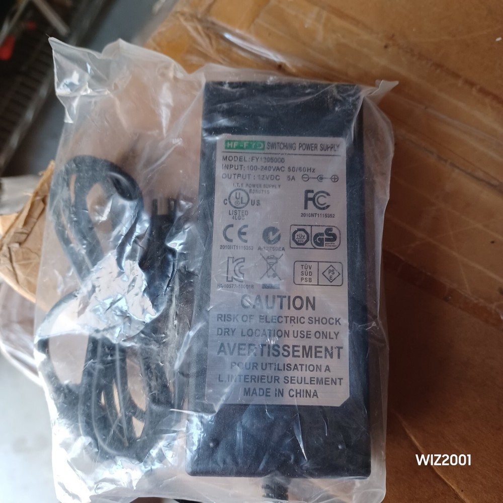 New Open Box HF-FYD Switching Power Supply FY1205000 12 VDC 5A NEVER USED
