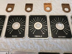 NOS Antique, Vintage Home Brew Radio Escutcheon, Metal Name Plates & Dials