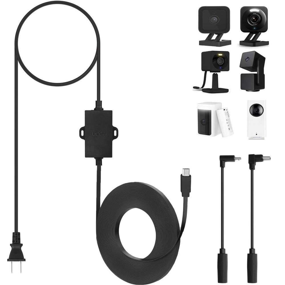 50Ft/15M Outdoor Power Adapter Compatible with Wyze Cam V4,Wyze Cam Pan V3/V2,Wy