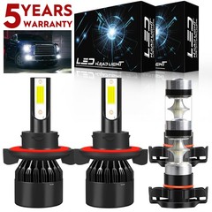 For GMC Yukon 2007 2008-2014 – 4X 6000K LED Headlight Hi/Lo Beam Fog Light Bulbs