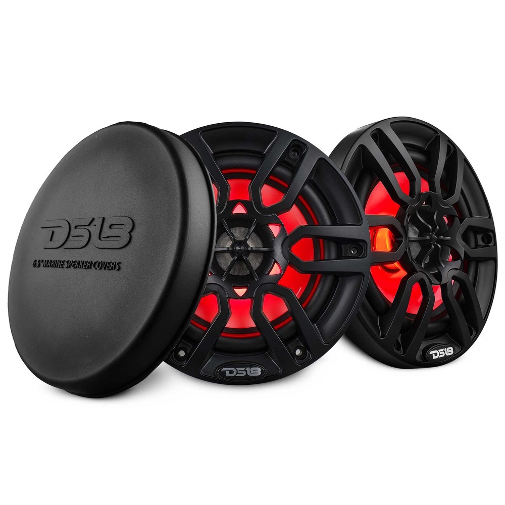 DS18 NXL-6BK 6.5″ 2-WAY MARINE SPEAKERS RGB LED LIGHTS 300W Max 4 Ohm