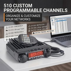 AnyTone AT-588Max 70W VHF Mobile 2 Meter Ham Radio, Air Band RX