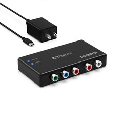 Portta Component to HDMI Converter, YPbPr RGB + R/L Audio to HDMI v1.3 Conver…