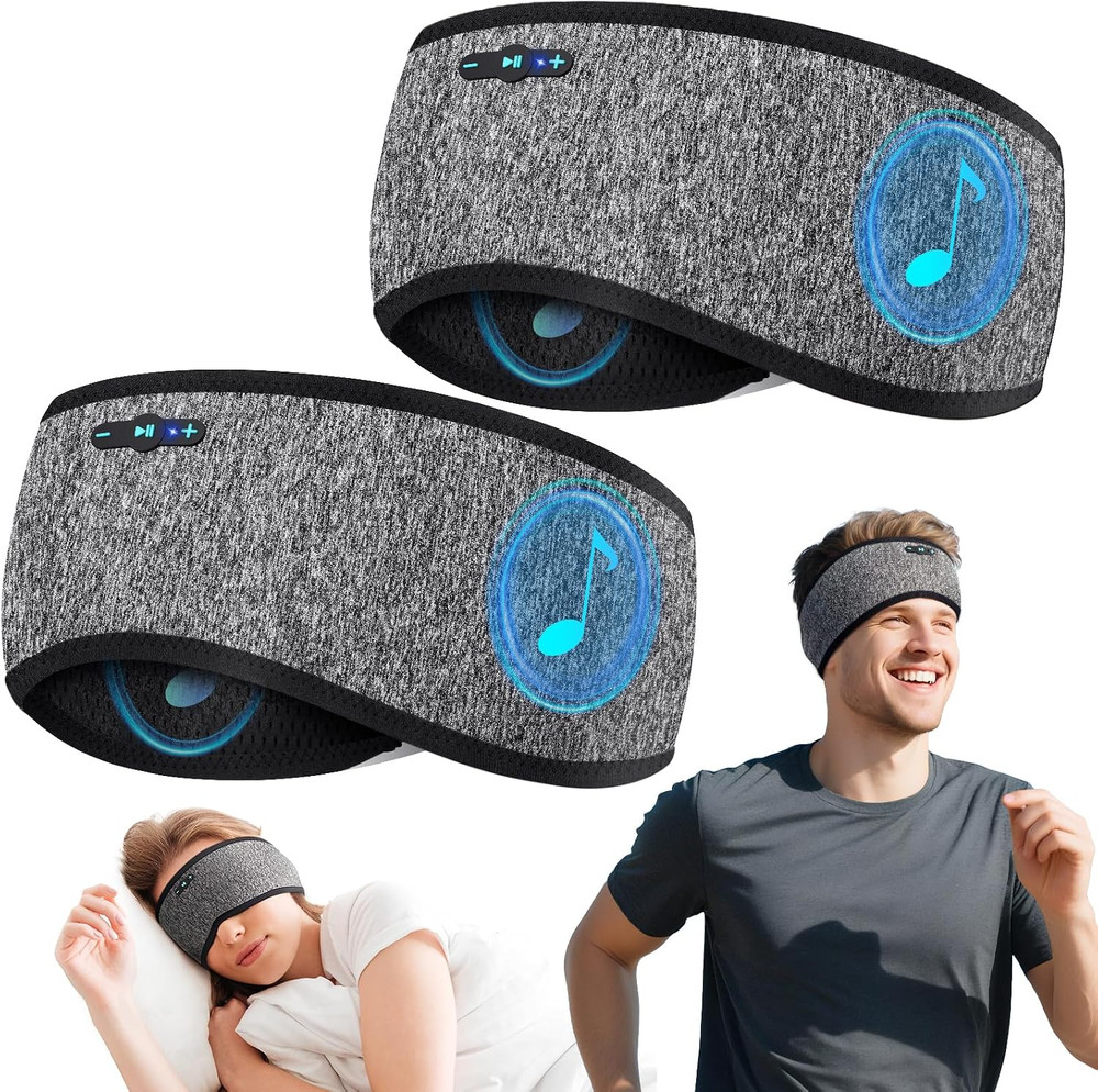 Sleep Headphones Bluetooth 6.0 Headband, 3-IN-1 Sleeping Headband Headphones for
