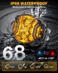 AUXBEAM 3″inch 108W Side Shooter LED Work Driving Light Spot Fog Pods Amber DRL