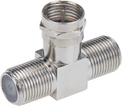 Coaxial Cable Splitter, TV Splitter 2 in 1 Out 2-Pack F Type RG6 Male to 2 F Fem