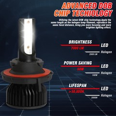 For GMC Yukon 2007-2014 6000K White LED Headlight Hi/Lo Beam Fog Light Bulbs P4C