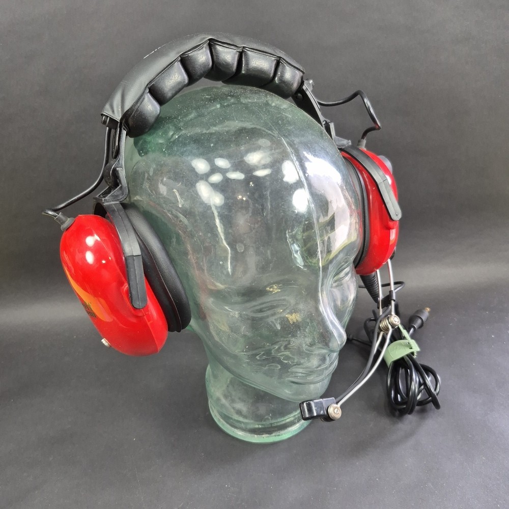 SoftComm Aviation Electronics Headset Child Size Red Volume Adjustment Tested