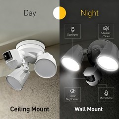 Swann 4K Floodlight Security Camera Wired Floodlight Camera, Smart security cam