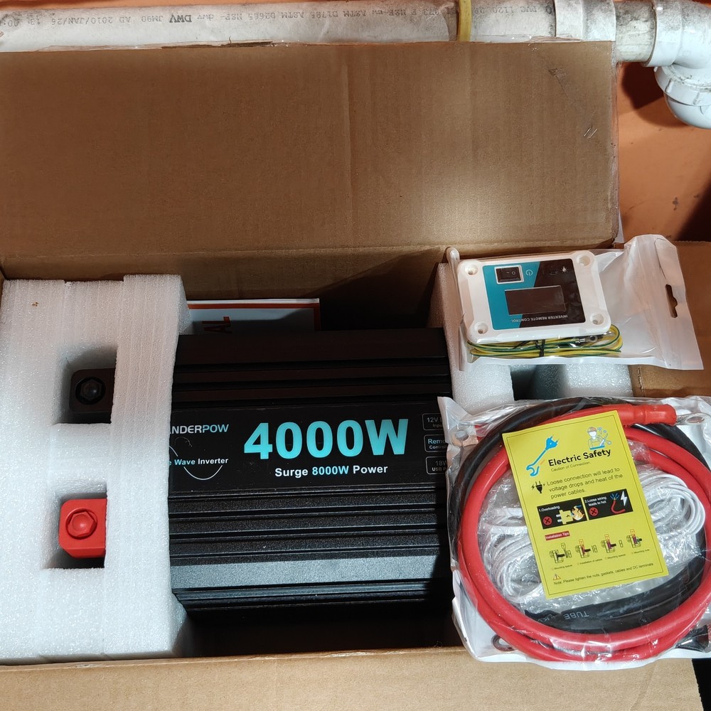 LanderPow 4000w Inverter Pure Sine Wave 12V DC – 120V AC for RV Truck Solar