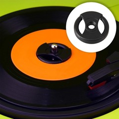 Black 7 Inch 45 RPM ABS Vinyl Record CentreHole Adapter Turntables Player