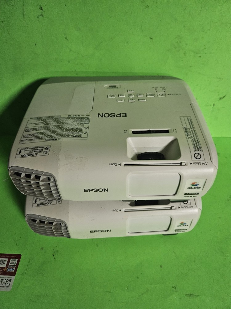 Lot Of 2 Epson 99w Powerlite Home Theatre Projector 154H 858H