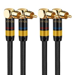 YYTCG 6N OFC RCA Audio Cable 2RCA to 2RCA Gold Plated HiFi Amplifier DVD TV