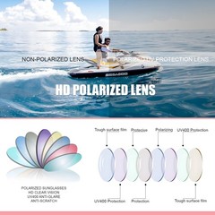 RSQQAV Polarized Sunglasses 5pack, 5pack(black+brown+ice Blue+red+dark Green)